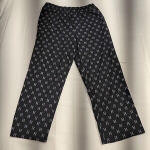 Tommy Hilfiger Sleepwear Lounge Pants Mens XL Black Logo Print Fleece Pajama